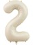 2 Rakamı Krem Folyo Balon 34 Inch 86 cm 1