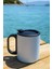 Buz Mavisi Çift Katmanlı 304 Paslanmaz Çelik Kulplu 300ML Küçük Termos Bardak Çay Kahve Termosu Travel Mug Kupa 2