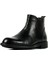 Merdane Hakiki Deri Siyah Parlak Erkek Bot & Bootie 16740-M 2