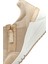 Zero Kadın Bej Fermuarlı Dolgu Topuklu Kumaş Sneaker 24WFD43086F 8