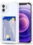 iPhone 12 Uyumlu Köşeleri Çıkıntılı Kartlıklı Şeffaf Kılıf 1