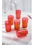 Akrilik Kırmızı Tekli Kısa Bardak & Su Meşrubat Kahve Yanı Bardağı 400 ml ( Cam Değildir ) 3