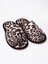 Leopar Desen Havlu Terlik Kaymaz İnce Taban 1