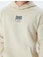 Kapşonlu Sweatshirt Oversize Slogan Baskılı Basic Kanguru Cep Detaylı Şardonlu Pamuk Karışımlı 5