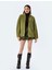 Dik Yaka Fermuarlı Cep Detaylı Peluş Oversize Sweatshirt 2