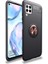 Huawei P40 Lite Kılıf Manyetik (Metal) Yüzüklü ve Stant Olabilen Rewon Premium Silikon Kapak 1