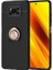 Poco X3 Kılıf Manyetik (Metal) Yüzüklü ve Stant Olabilen Rewon Premium Silikon Kapak 1