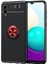 Samsung Galaxy A02 Kılıf Metal Stant Olabilen Yüzüklü Flexring Premium Silikon Kılıf 1