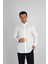 Enzo Ferrettı EF11 R 901 Beyaz Non-Iron Çift Kat Iplik, Regular Fıt,erkek Gömlek 2