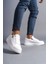 Spor ve Şık Beyaz Erkek Sneaker Ayakkabı 2