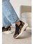 Kendy Premium Leopar Streç Detaylı Kadın Sneaker 1