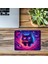 Neon Renkli Kozmik Kedi Mouse Pad - 19X23 cm 2 mm Dikdörtgen Ithal Baskılı Mouse Pad 3