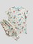 Kız Çocuk Pamuklu Çiçek Robot Desenli Fitilli Kısa Kollu Yazlık Pijama Takımı 1