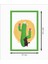 Kaktüs Yeşil Kedi Dekoratif Ahşap Poster 2