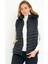 Kadın Siyah Şişme Yelek Kapüşon Içi Polarlı 5001 5