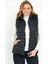 Kadın Siyah Şişme Yelek Kapüşon Içi Polarlı 5001 6