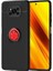 Poco X3 Pro Kılıf Manyetik (Metal) Yüzüklü ve Stant Olabilen Rewon Premium Silikon Kapak 1