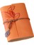 Yaprak Baskılı Deri Kapaklı Özel Tasarım Hediyelik Deri Kaplı Ajanda Anı Defteri Not Defteri Turuncu Ithal Ürün 1