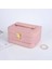 Otomatik Açılır Kapanır Kilitli 2 Çekmeceli Takı Bijuteri Mücevher Kutusu Organizer Düzenleyici Pembe Ithal Ürün 4