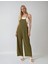 Kadın Haki Ayarlanabilir Askılı Cepli Bol Paça Bahçıvan Tulum HZL22S-BD170191 1