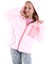 Kalp Cepli Kız Çocuk Pembe Peluş Mont 1