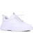 - Beyaz Hakiki Deri Bağcıklı Erkek Sneaker 115-K588 2