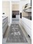 Dijital Baskılı Kaymaz Taban Yıkanabilir Kitchen-Home Yazılı Çerçeveli Gri Mutfak Halısı-DC-5017 1