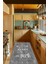 Dijital Baskılı Kaymaz Taban Yıkanabilir Kitchen-Home Yazılı Çerçeveli Gri Mutfak Halısı-DC-5017 4