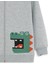 Dinozor Erkek Çocuk Fermuarlı Kapüşonlu Gri Sweatshirt 5