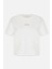Ekru-Siyah Kısa Kollu Bisiklet Yaka Nakışlı T-Shirt 1