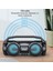 Kablosuz Mikrofonlu Bluetooth Hoparlör Karaoke USB Aux Bas Fm Radyo Tf Müzik Sistemi Stereo 5