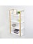 Tasnia Gold Metal Ahşap Duvar Rafı 60CM 4 Katlı 3