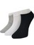 Kadın Renkli Pamuklu Düz Patik Çorap 12 Adet Siyah-Gri ve Beyaz Karma Renk 1