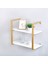 Tasnia Gold Metal Ahşap Duvar Rafı 60CM 2 Katlı 3