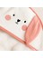 Cute Rabbit Şapkalı Bebek Havlusu 75×80 cm %100 Pamuk -Pembe 2