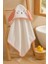 Cute Rabbit Şapkalı Bebek Havlusu 75×80 cm %100 Pamuk -Pembe 3