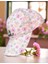 4/8 Yaş Kız Çocuk Çiçek Baskılı Kep- 52CM Pembe 2
