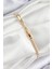 Pirinç Zirkon Taşlı Yıldız Model Gold Renk Kadın Bileklik - TJ-BB7701 2