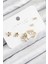Pirinç Zirkon Taşlı Kelebek Model Gold Renk 925 Ayar Gümüş Çivi Kadın Küpe Set - TJ-BKP11164 1