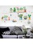 Bitki Tasarım Duvar Sticker Bitki Saksı Desen Duvar Çıkartması Duvar Dekorasyonu 1