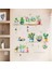 Bitki Tasarım Duvar Sticker Bitki Saksı Desen Duvar Çıkartması Duvar Dekorasyonu 4