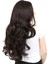 Yoğun Dalgalı Fiber Sentetik Uzun Perçemsiz Peruk-Koyu Kahve 2