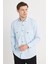 Regular Fit Rahat Kesim Çift Cepli Spor Yaka Denim Gömlek 2