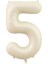 5 Rakamı Krem Folyo Balon 34 Inch 86 cm 1