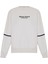 Ekru Bisiklet Yaka Baskılı Oversize Sweatshirt 1