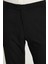 Erkek Slim Fit Dar Kesim Chino Yandan Cepli Pamuklu Siyah Pantolon 2