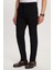 Erkek Regular Fit Chino Esnek Yandan Cepli Önü Fermuarlı Pamuklu Dokulu siyah pantolon 1