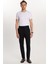 Erkek Regular Fit Chino Esnek Yandan Cepli Önü Fermuarlı Pamuklu Dokulu siyah pantolon 5