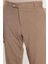 Erkek Slim Fit Dar Kesim Esnek Yan Cepli Bilek Boy Canvas Kesim Kahverengi Pantolon 2