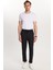 Erkek Slim Fit Pamuklu Beli Bağlamalı Yan Cepli Katlamalı Paça Jogger Siyah pantolon 3